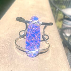 Purple stone Cuff Bracelet